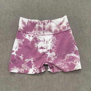 Tie-Dye Women's Shorts - Pink